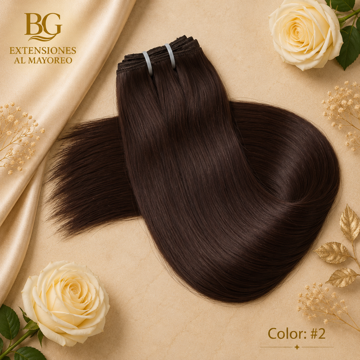 Color- #2 Cabello 100% Humano